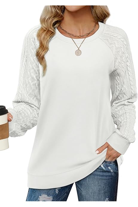 Sweat à épaules Dénudées Femme - Manches Longues - Coupe Ample - Doux Et Extensible - Pour Quotidien Printemps Automne