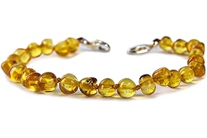Baby J's - Bracelet/Anklet - Adjustable Premium Amber Bracelet - Handcrafted with 100% Baltic Amber