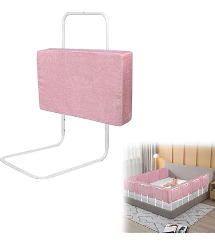 Froadp 120cm Uitvalbeveiliging Softpack Kinderbedbeschermer Draagbaar Bedhek in Hoogte Verstelbaar Kinderhek Baby Bedhekje Bedrandbeschermer voor Kinderbedje (Kersenroze Froadp 120cm Uitvalbeveiliging Softpack Kinderbedbeschermer Draagbaar Bedhek in Hoogte Verstelbaar Kinderhek Baby Bedhekje Bedrandbeschermer voor Kinderbedje (Kersenroze