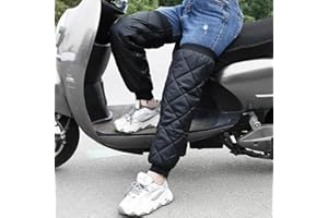URFEDA Winter Warm Kniewärmer Motorrad, 1 Paar Knieschoner Fleecefutter Kniewärmer mit Reißverschluss Wasserdicht Winddicht Beinwärmer Daune Knieschützer Beinschutz Knieschützer Warme Beinstulpen