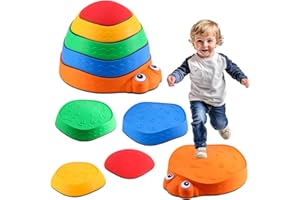 LUNAMONE Balanciersteine für Kinder - Drinnen & Draußen Sensorisches Spielzeug, Kinder mit Sensorischen Bedürfnissen, Fördert Gleichgewicht, Koordination & Motorik, Balance Trittsteine/Stapelsteine/Flusssteine