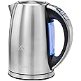 Cuisinart CPK17E Bollitore elettrico, Acciaio inox, display LCD e temperature regolabili da 85°C a 100°C, capacità 1.7 litri