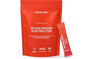 Elektrolyter med blodapelsinsmak – 30 portionspåsar med 6 essentiella mineraler & C-vitamin – 2620 mg per portion – Elektrolytpulver för hydrering – Keto-vänligt