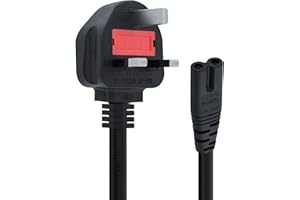 Mcbazel 1.8 meter UK Power Cable (IEC320C13 to BS 1363) Kettle Lead/Power Cord Compatible with PS5/PS4/PS3