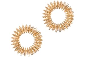 WOO LANDO 2 anillos de acupresión, manejables y flexibles, para todos los dedos de las manos y los pies, estimulan diariamente las zonas de refrán en casa y de viaje