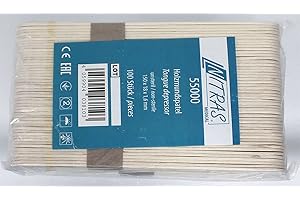 BEESANA 100 Stück Mundspatel Nitras Medical® aus Holz zur äußeren Wundversorgung Holzmundspatel 150 x 18 mm