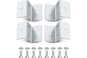 AIR SWIMMERS Panneau Solaire en Z 4 Pièces, Supports de Montage en Z avec écrous Boulons, Panneaux Solaire Support en Aluminium Conviennent aux Véhicules Récréatifs aux Toits.