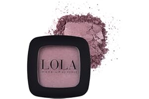 Lola Make Up by Perse Mono Eyeshadow with Natural Ingredients Vegan and Cruelty-Free Eye Makeup Palette High Coverage Satin Eye Shadow for Women, Dark Rose (043)