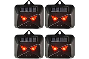 Konesky 4 Pack Cat Repellent, Fox Deterrents for Gardens with Red LED Lights, Waterproof Cat Repellent, Squirrel Repellent,Cat Scarers That Really Work for Garden Yard Farm