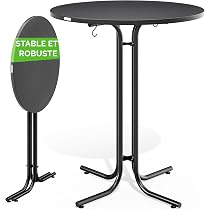 Housse De Table Haute Gräfenstayn Diana - Tissu Stretch Polyester - Pour Tables Ø60/70/80cm - Multi-usages