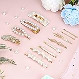 Makone Fermagli Capelli per Donna Mollette Forcine Donna Capelli Barrette Perla Clip di Capelli Matrimonio Damigella d'onore 