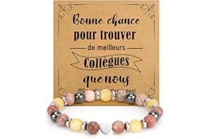 SERENEGLOW Cadeau Fete Des Grands Peres Grand Mère Maman Mamie Papa Parents Bracelet Pierre Naturelle Cadeau Fete Des Peres Fete Des Meres Marraine Sœur Tata Fille Collègues Couple Parrain Frère Tonton Fils