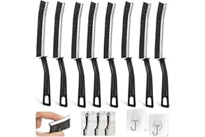 ENAIAH 8 Pezzi Spazzola per la Pulizia delle Fessure, Spazzola per la Pulizia Delle Fughe Bathroom Crevice Gap Cleaning Brush, Per Pavimenti, Bagno, Cucina, Scanalature di Porte e Finestre