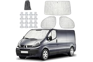 MRWIZMS Pare Soleil Voiture, Pare Soleil Van, Pare-Brise Avant Voiture, pour 2015-2024 Trafic, Ventouse avec Filetage en Acier Inoxydable, Ne Tombe Pas, pour L'intimitÉ Et Le Contrôle De La TempÉRature