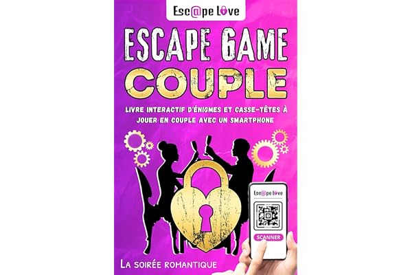Escape Game Couple: Livre interactif d'énigmes et casse-têtes à jouer en couple avec un smartphone - La soirée romantique