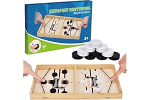 Donluhu Sling Puck Spiel, Tisch Hockey Spielzeug, Hockey Brettspiel, Fast Sling Puck Spiel, Portable Schachbrett Set-Passendes Geschenk, Eltern-Kind Interaktion Spielzeug für Kinder & Familie