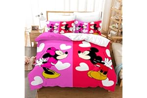 Goplnma - Ropa de Cama de Mouse - Funda nórdica de Mouse, Mouse para niños, con Funda de Almohada, impresión Digital 3D, Microfibra, Multicolor (220 x 240 cm, 17)