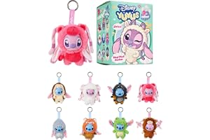 Simba - Disney YuYu Stitch & Angel Blind Bag Clip, Disney Stitch Angel Överraskande Plyschleksak, Ryggsäck eller Väska Tillbehör +12 månader, 6315870947