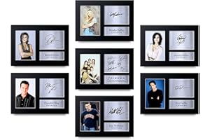 HWC Trading Alle 7X Freunde Geschenke A4, signiert Printed Autogramm Foto Phoebe Rachel Monica Ross Chandler Joey Freunde Gift Bild TV-Show Anzeige drucken