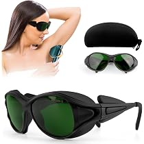Schutzbrille für UV, HPL, IPL, LED & Rotlicht, verstellbar mit Seitenschutz