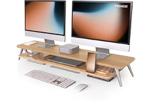 Fenge PC-skärmstativ, för datorskärm, TV-skärm, mörk ek, 108 cm