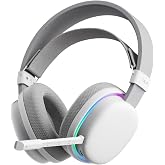Aula G7 Tri Mode Kablosuz RGB Gaming Mikrofonlu Oyuncu Kulaklığı 40mm Driver G&uuml;r&uuml;lt&uuml; Engelleyici Beyaz