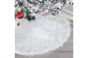 ‎ASOENTIWOX Weihnachtsbaum Decke, Christbaumdecke Ø 90cm, Tannenbaum Decke Rund, Weihnachtsbaumschmuck, Kunstfell ist Weich Christmas Tree Skirt, Christbaumschmuck Baumdecke Weihnachtsbaum Rock