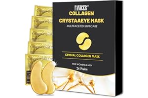 DIVIDERMY 24 Paia Patch Occhi, Patch Occhiaie e Borse, Patches Occhi in Gel, Antiocchiaie Donna, PatchOcchi Uomo, Riduce Occhiaie, Gonfiori e Borse,Giallo