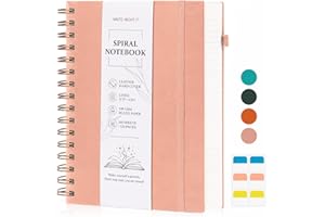 GOSIRM Notizbuch liniert A5, Tagebuch a5 Lined, 320 Seiten, Hardcover Journal Notizbuch, Kunstledereinband, 14,2 x 21 cm (Rosa)