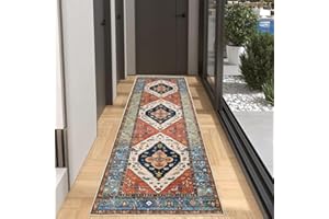 LMAZG Runner Rug, 60x180cm Washable Rug Runners for Hallways, Non Slip Vintage Kitchen Runner Rug Ultra, Soft Non Slip Runner Rug Carpet for Bedroom, Kitchen, Laundry, Entrance