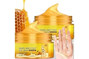 IZBEAUVO Hand Foot Peel Mask 2pcs, Hard Skin Remover Foot Exfoliator & Hand Scrub, Feet Peeling Mask with Milk Honey Collagen, Gentle Dead Skin Removal for Rough Cracked Hands Feet, Moisturizing Exfoliating