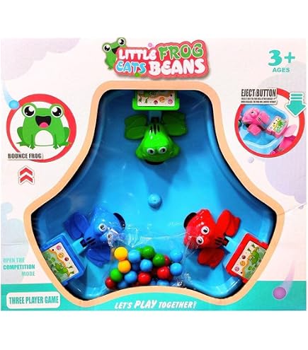 Juego De Mesa Frog Bean Eater – Ranas Comefrijoles De Acción – Para 4 Jugadores, +4 Años – Regalo Familiar