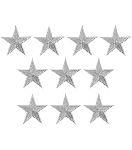 32 Parches De Estrellas Para Planchar De 5 Tamaños Parches De Apliques Adhesivos En Forma De Estrella Para DIY Decoración Reparación De Ropa Pantalones Vaqueros (Strass, Oro