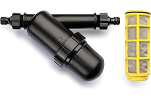 REHAU Filtre à Eau avec Tamis, empêche Les impuretés, Prolonge la durée de Vie du Tuyau perlé/goutteur/arrosoir