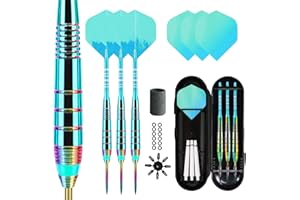 Lavishio Dartpfeile Set 3 Stück Profi Steeldarts 23 Gramm Dart mit Metallspitze Steel Darts Pfeile Set Target Darts Darts Steel Dartpfeil Set 3 Aluminium Schaft Extra 3 Dart-Flüge
