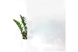 DECOMEISTER Folia okienna statyczna bezklejowa do szyb dekoracja ozdobna bez kleju do szkła okien kabiny prysznicowej ochrona przed UV prywatność 67,5x150 cm Mleczna