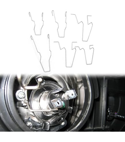 Clip A Molla Per Fari Auto H1/H3/H4/H7 - Set 6 Pezzi In Acciaio
