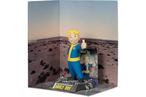 McFarlane Toys Fallout Vault Boy Gold Label 6" Inch Posed Figure – Includes Secret Bonus Item, Collectible Art Card, and Environmental Base – Highly Detailed Collectible