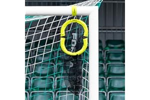FORZA World's Smallest Football Target Net | 13" Diameter Polyester Mesh with Stainless Steel Weighted Rim and Hook & Loop Fastening | Stores Up to 3 Balls | Ideal for Precision Shooting Drills​