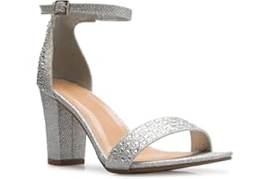 Olivia K Girls Kids Open Toe Strap Rhinestone Dress Sandals Low Heel Shoes Wedding Dress Dance Flower Girl