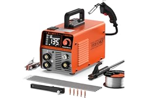FEIFANKE MIG135 Poste A Souder Fil Fourré Sans Gaz 135A 220V Synergie Des électrodes Poste à Souder 3 en 1 MIG/ARC/Lift TIG IGBT Inverter Poste A Souder avec Fil de 1.0mm,Pistolet Soudage MIG