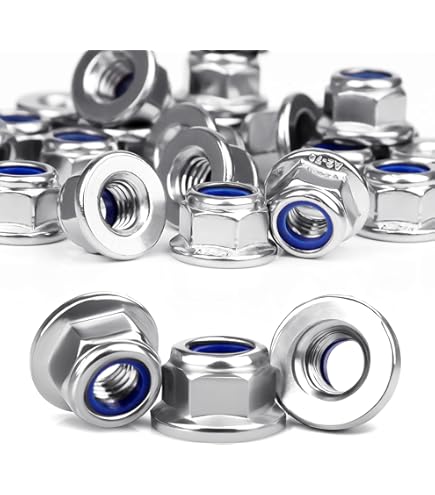 5-10 Pezzi M2 M3 M4 M5 M6 M8 Ottone DIN6926 Flangia Inserto In Nylon Dado Di Bloccaggio Non Rame