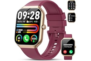 Motast Smartwatch Uomo Donna, 1.96" Orologio Fitness Tracker con Effettua/Risposta Chiamate, 115+ Sportive Smart Watch, Contapassi/SpO2/Sonno/Cardiofrequenzimetro, Impermeabile IP68 per Android iOS