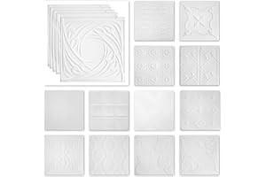 HEXIM Placas de techo de poliestireno XPS - Placas de techo blancas fáciles de limpiar y robustas - (paquete económico de 20QM NR.84 50x50cm) Paneles de techo para cuartos húmedos