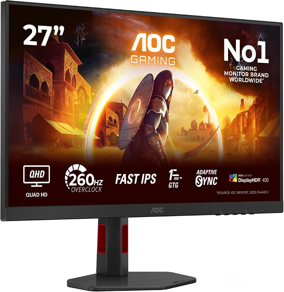 AOC 27" Q27G4ZR 0.3ms 260Hz HDMI,DisplayPort Fast IPS 2K Gaming Monitör