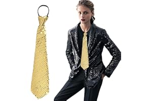 YUEXNKO Pailletten Tie, Pailletten Krawatte Glitzer, Pailletten Krawatte Fliege,Handschuhe Glitzer, Dance Party Handschuhe, Glitzer Party Handschuhe, für Erwachsene, Rave Party Kostüm Zubehör