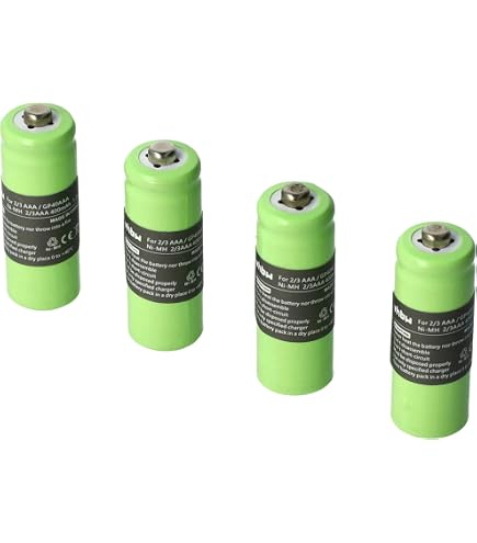 Lot 5 Batteries NiMH 1/3AAA – 150mAh, 1,2V – Pour Modèle RC, Vhbw