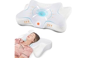 DONAMA Orthopädisches Kissen, Orthopädisches Contour Memory Foam Kopfkissen für Bett mit Kühlung Kissenbezüge, Einstellbare Ergonomische Kissen für Rücken Magen Seitenschläfer