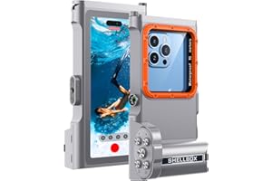 Focusor Custodia Impermeabile 15M [Universale] Smartphone Compatibile con Bluetooth IPX8 Cover Subacquea Professionale Asciutta Borsa per iPhone Samsung Huawei XiaoMi Google Android 4.7-6.9'' Grigio