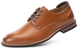 Cusolemore Men's Oxfords Classic Dress Lace Up Shoes, Leather Lined, Heel Pad Design for Formal Occasions